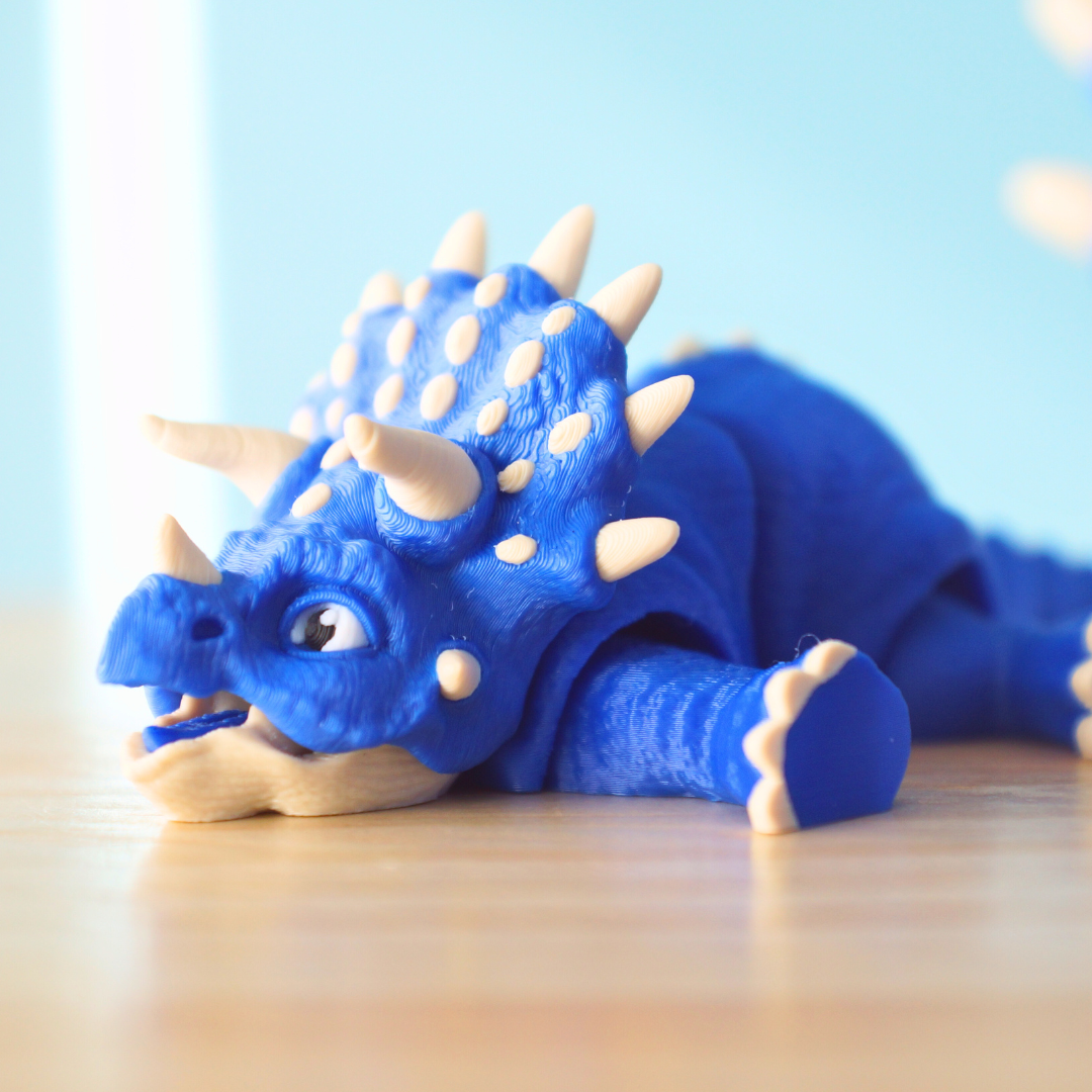 Cute Articulating Triceratops Toy – Inspired by Jurassic Park