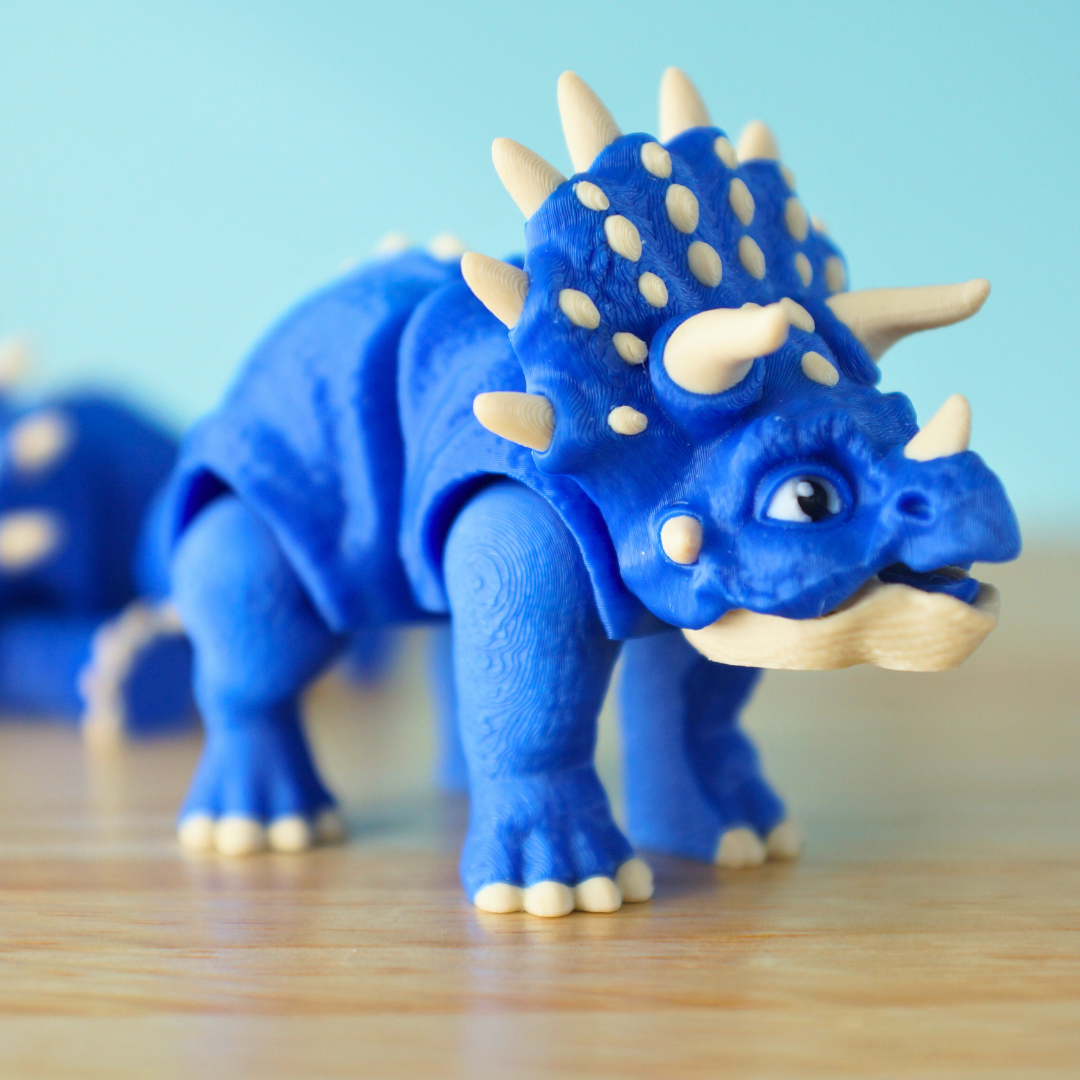 Cute Articulating Triceratops Toy – Inspired by Jurassic Park