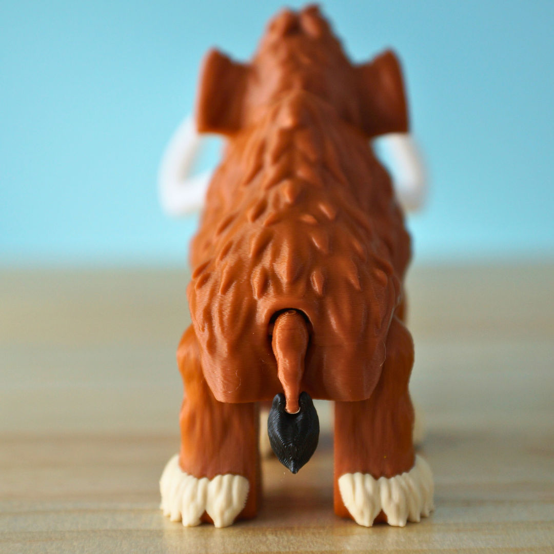 Charming Woolly Mammoth – 3D Printed Articulated Fidget Toy