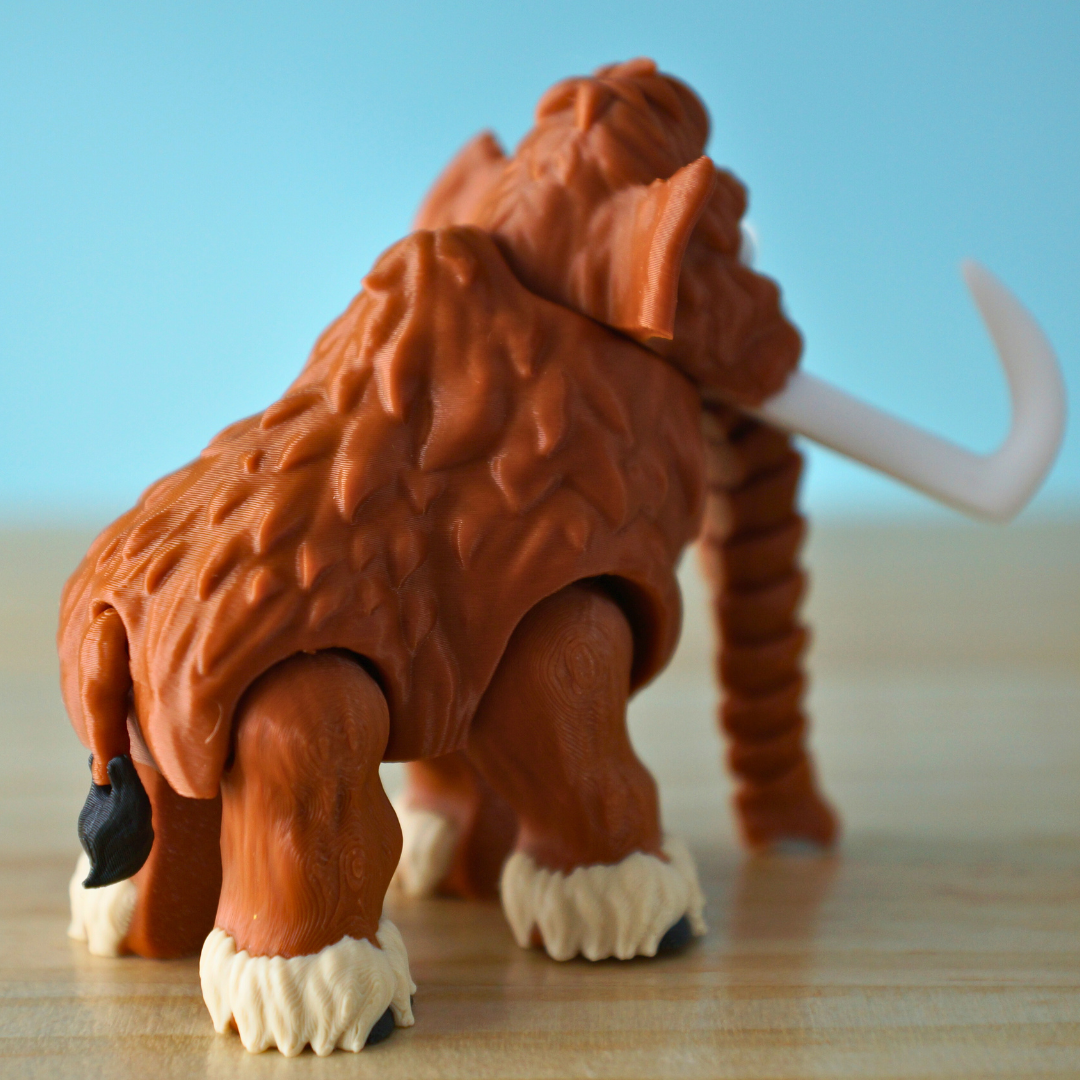 Charming Woolly Mammoth – 3D Printed Articulated Fidget Toy