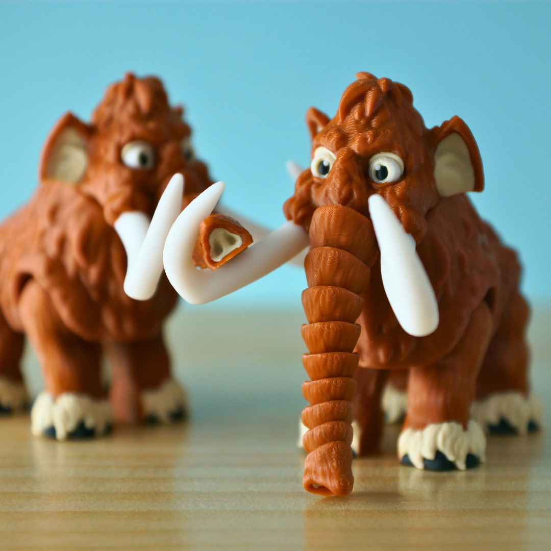 Charming Woolly Mammoth – 3D Printed Articulated Fidget Toy