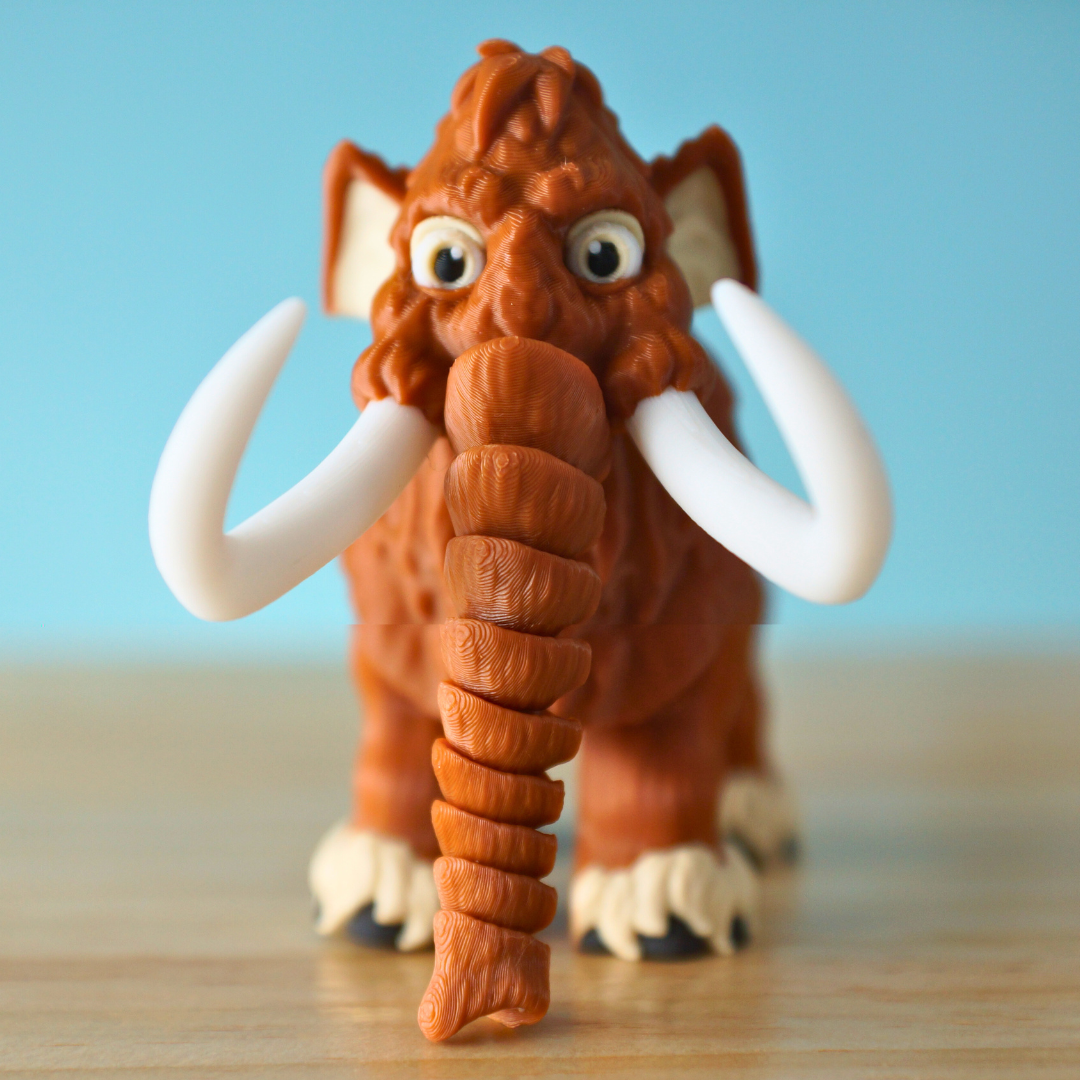 Charming Woolly Mammoth – 3D Printed Articulated Fidget Toy