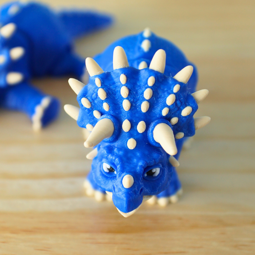 Cute Articulating Triceratops Toy – Inspired by Jurassic Park