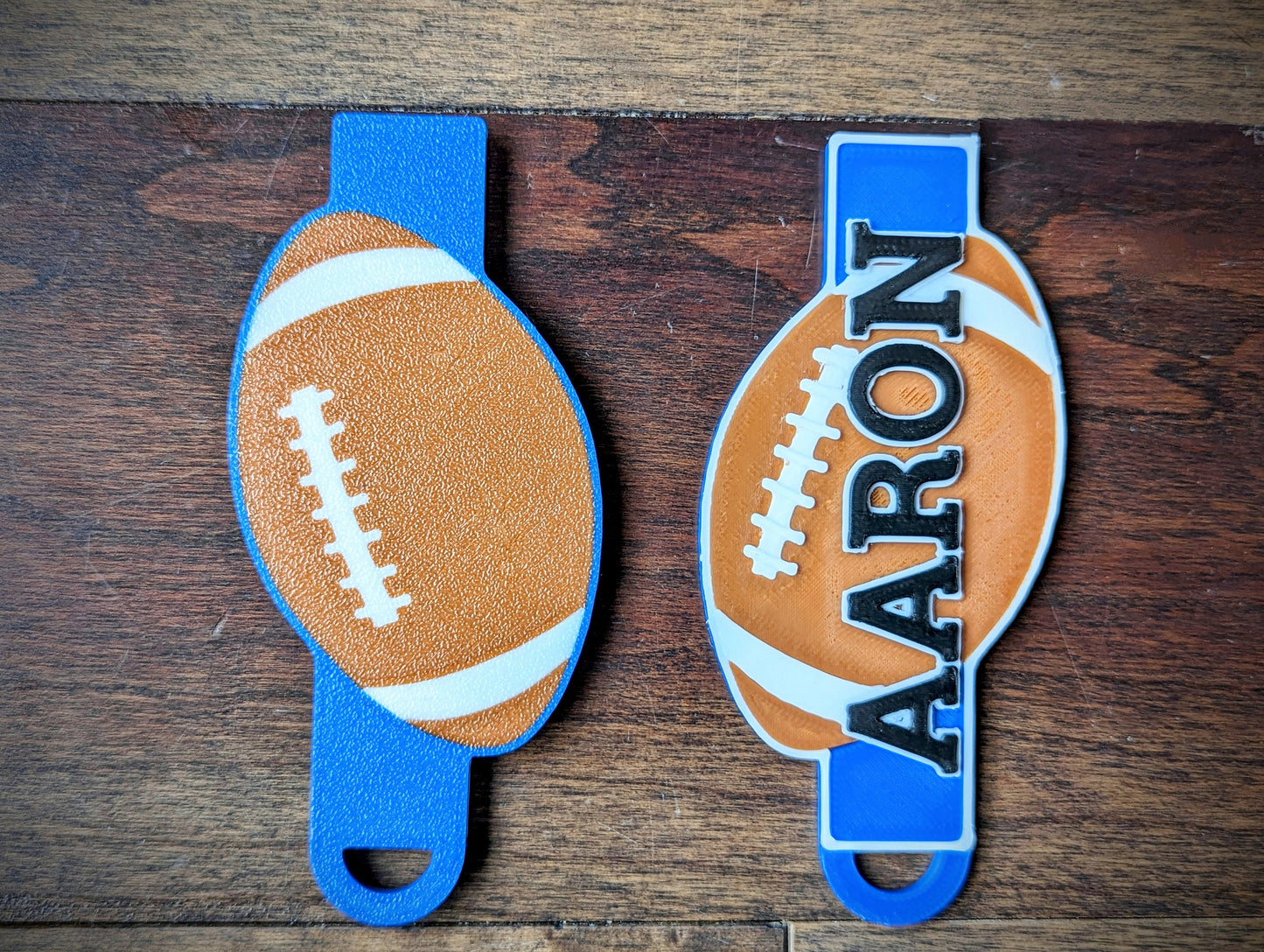 Great personalized gift for Football coach bag name tag. Name and Number is optional and customizable. Front and Back