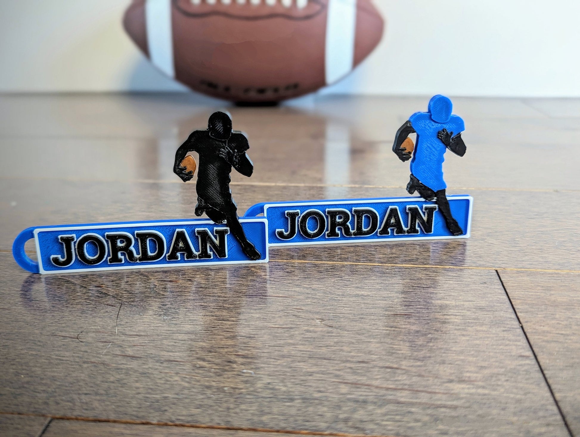 Great personalized gift for Football Player bag name tag. Name and Number is optional and customizable.