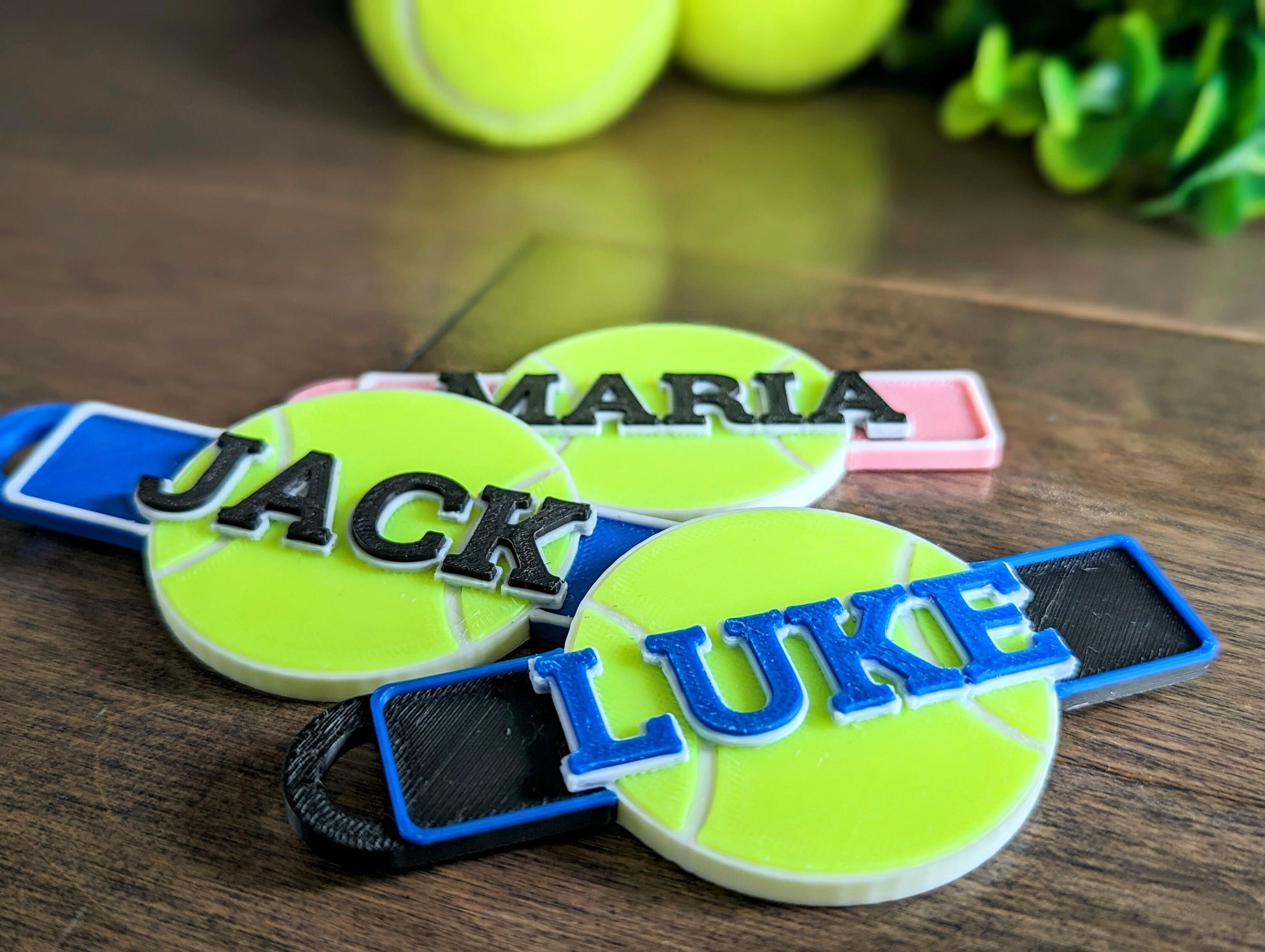 Personalized / customizable Tennis name bag tag or keychain.