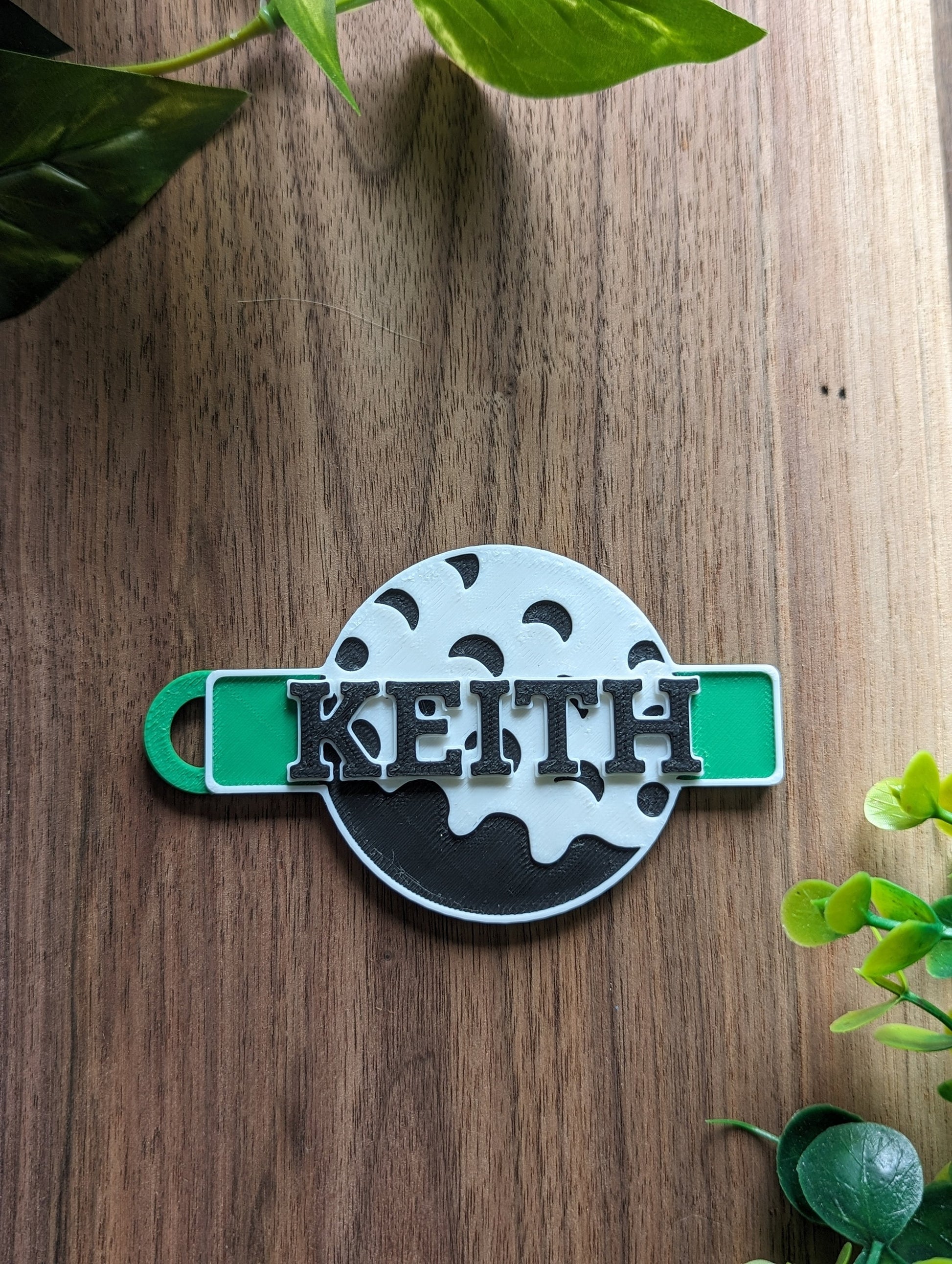 Personalized double sided golf bag tag ideal for matching golf gear or ideal gift for golf tournaments.