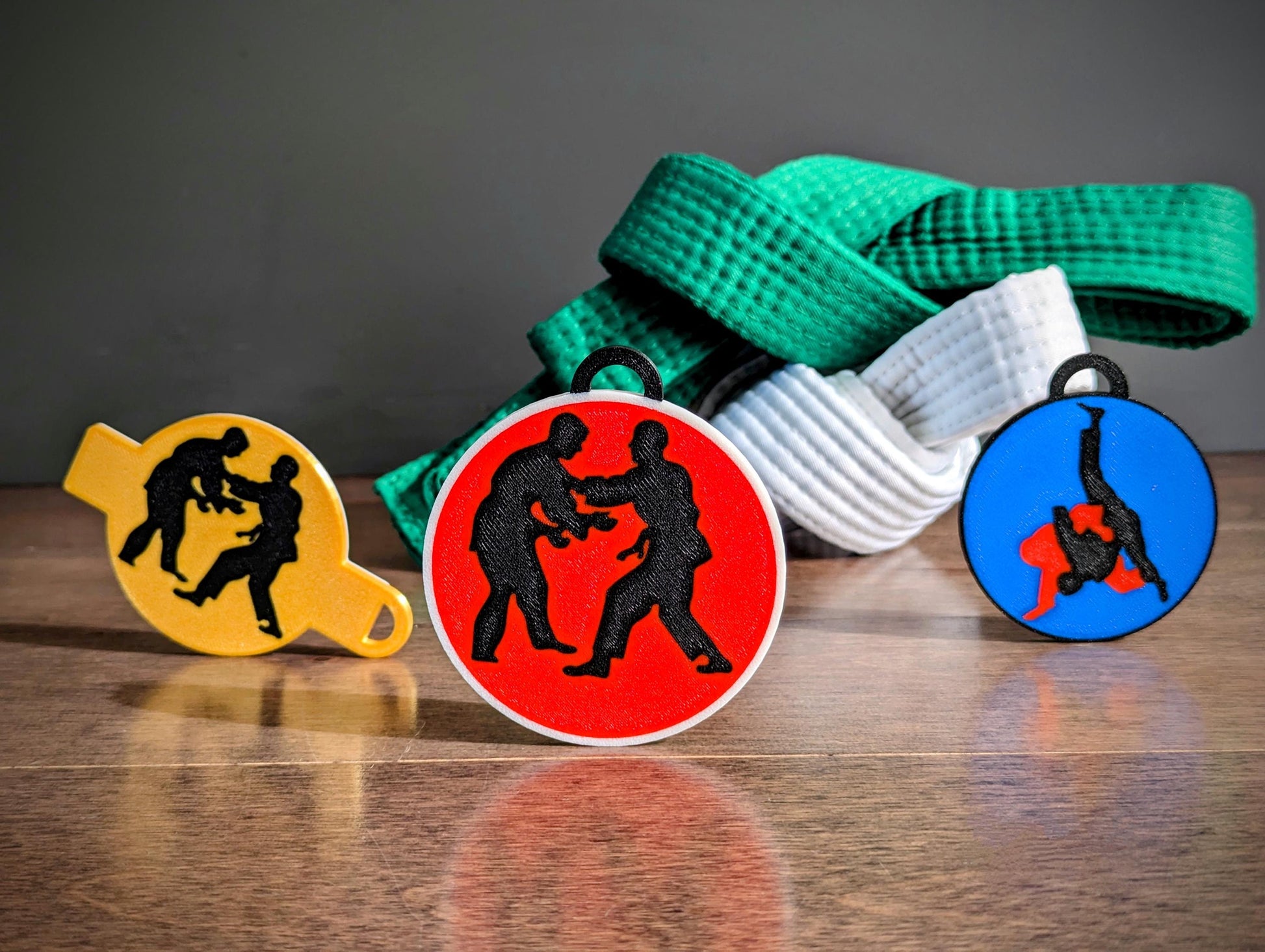 Martial Arts - Judo - Taekwondo - Karate Kung-Fu name tags / keychain / keyring / bag tag