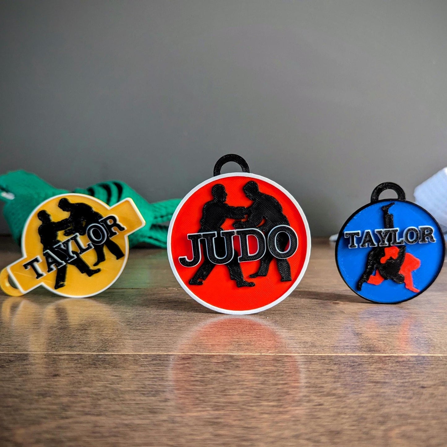 Martial Arts - Judo - Taekwondo - Karate Kung-Fu name tags / keychain / keyring / bag tag