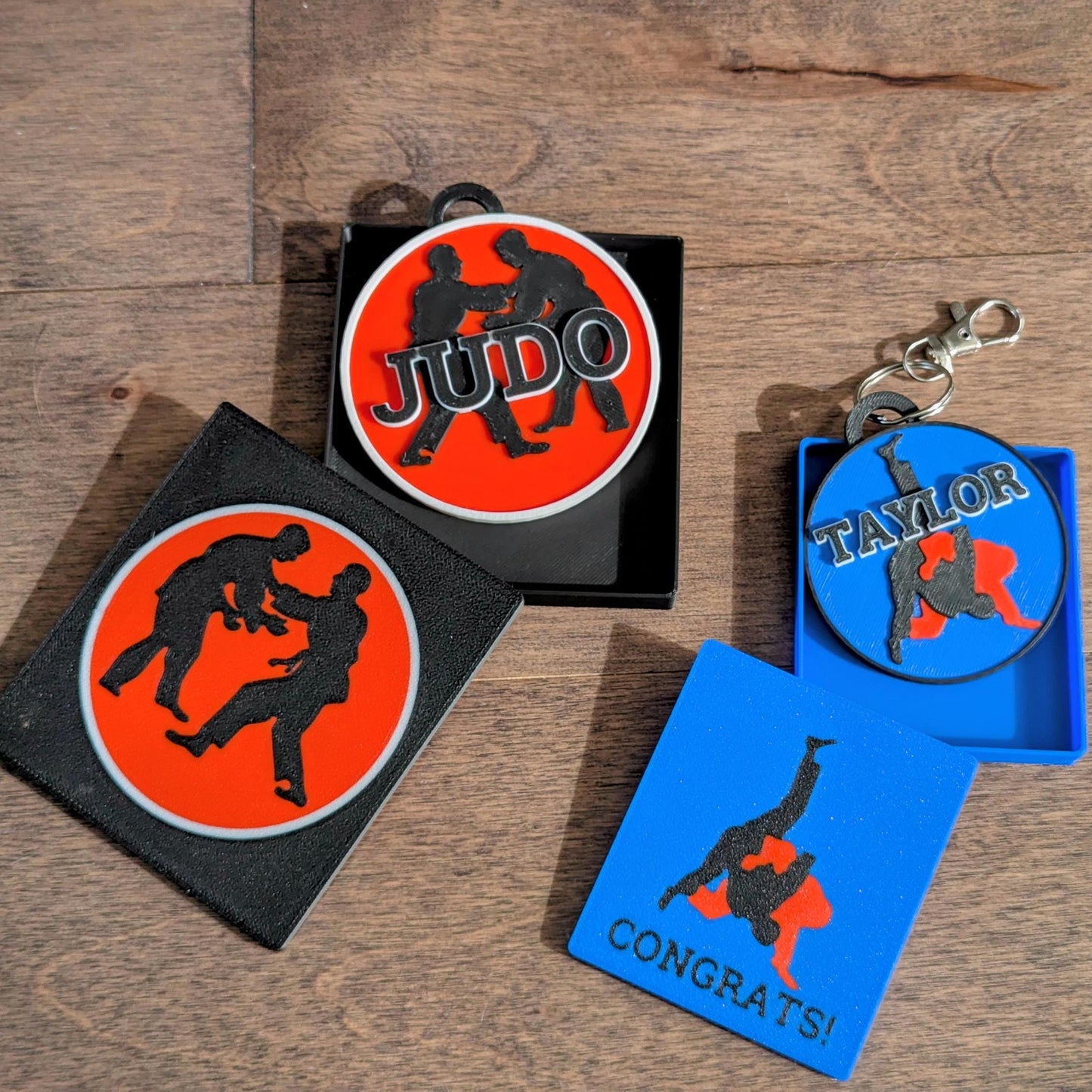 Martial Arts - Judo - Taekwondo - Karate Kung-Fu name tags / keychain / keyring / bag tag