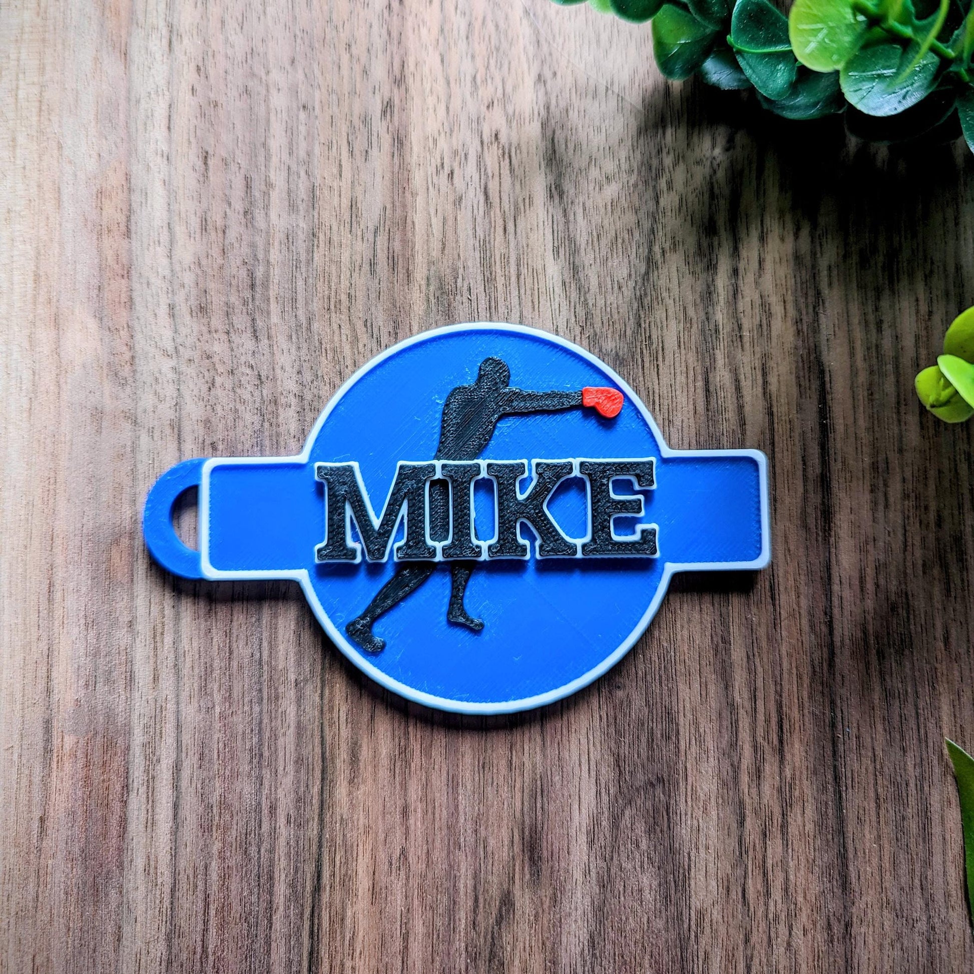 Personalized double sided boxing bag tag / name tag / keychain ideal for boxing champs in the making or ideal gift for trainers.