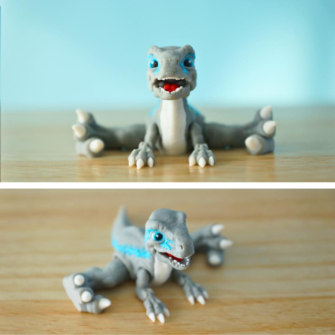 Adorable Articulating Velociraptor Fidget Toy – Inspired by Blue from Jurassic World