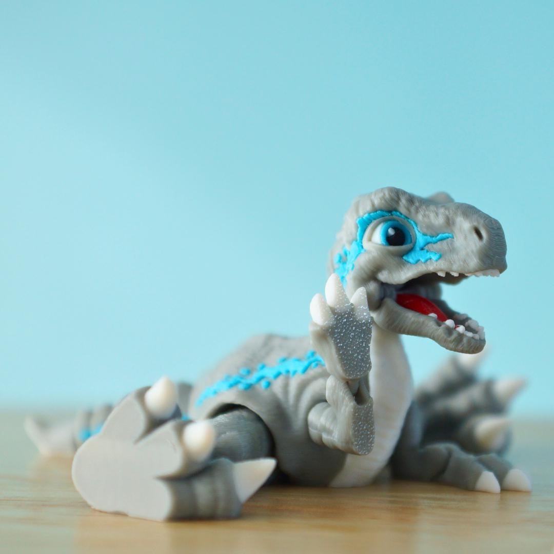 Adorable Articulating Velociraptor Fidget Toy – Inspired by Blue from Jurassic World