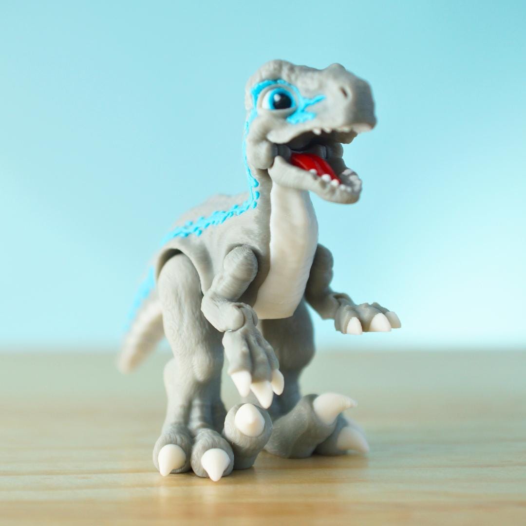 Adorable Articulating Velociraptor Fidget Toy – Inspired by Blue from Jurassic World