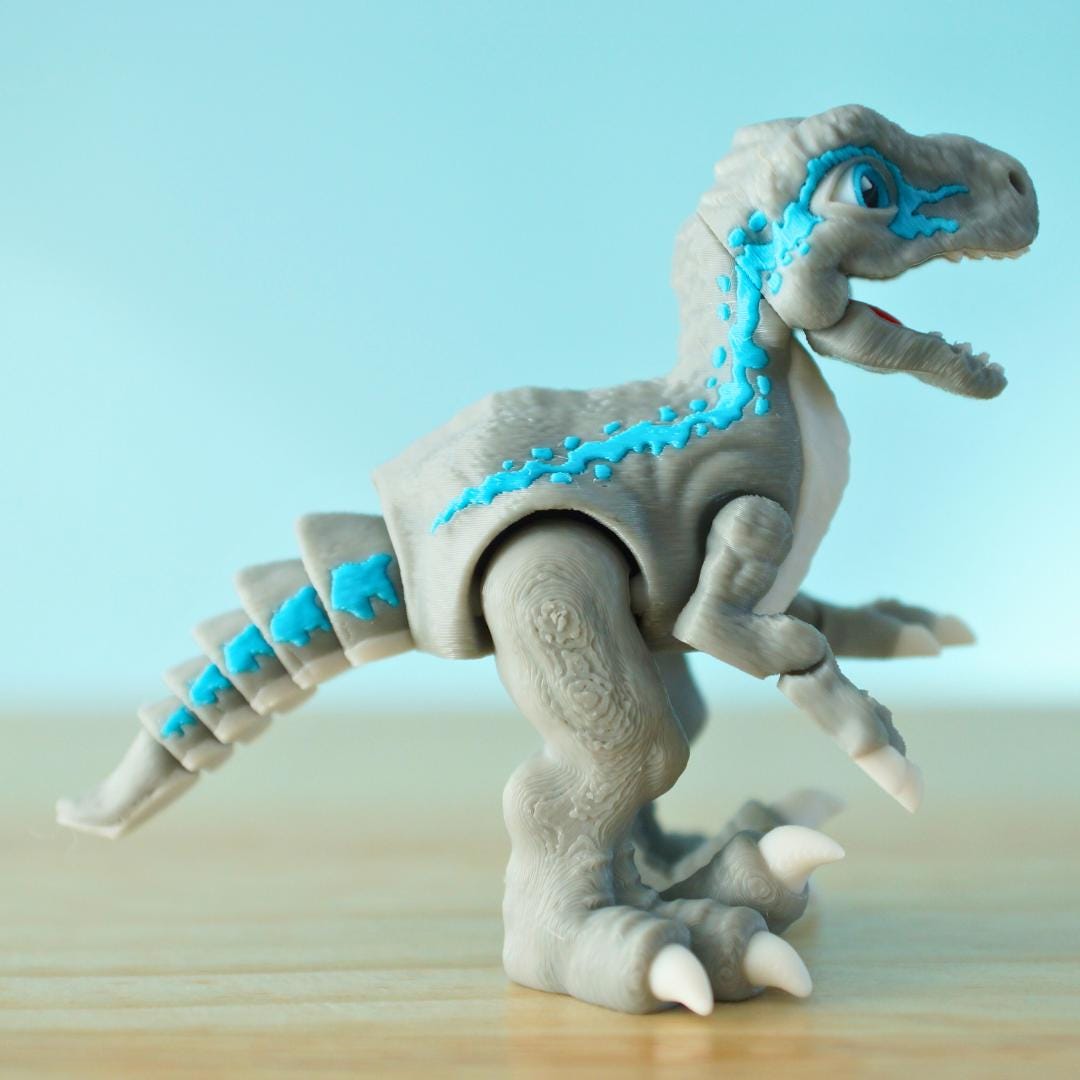 Adorable Articulating Velociraptor Fidget Toy – Inspired by Blue from Jurassic World