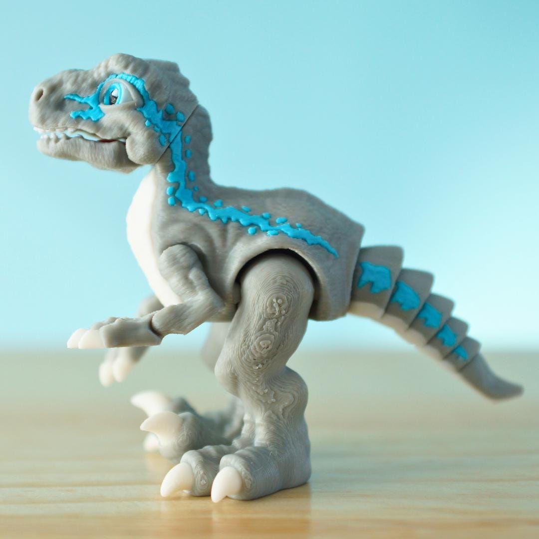 Adorable Articulating Velociraptor Fidget Toy – Inspired by Blue from Jurassic World