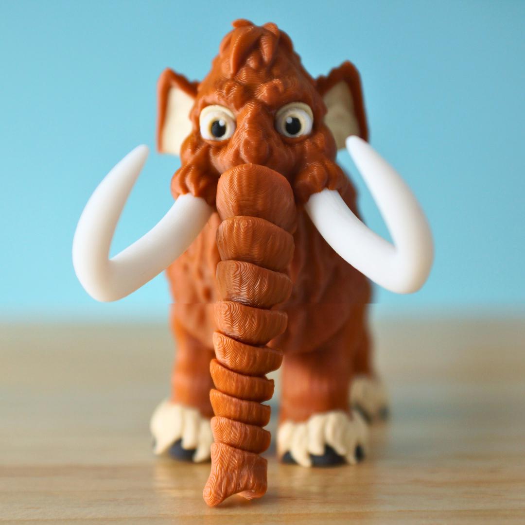 Saber Tooth Tiger and Woolly Mammoth Set – 3D Printed Articulated Fidget Toy – Unique Gift for Kids & Collectors