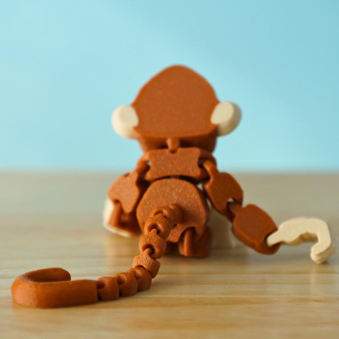 Cute Baby Monkey – 3D Printed Articulated Fidget Toy – Unique Gift for Kids & Collectors