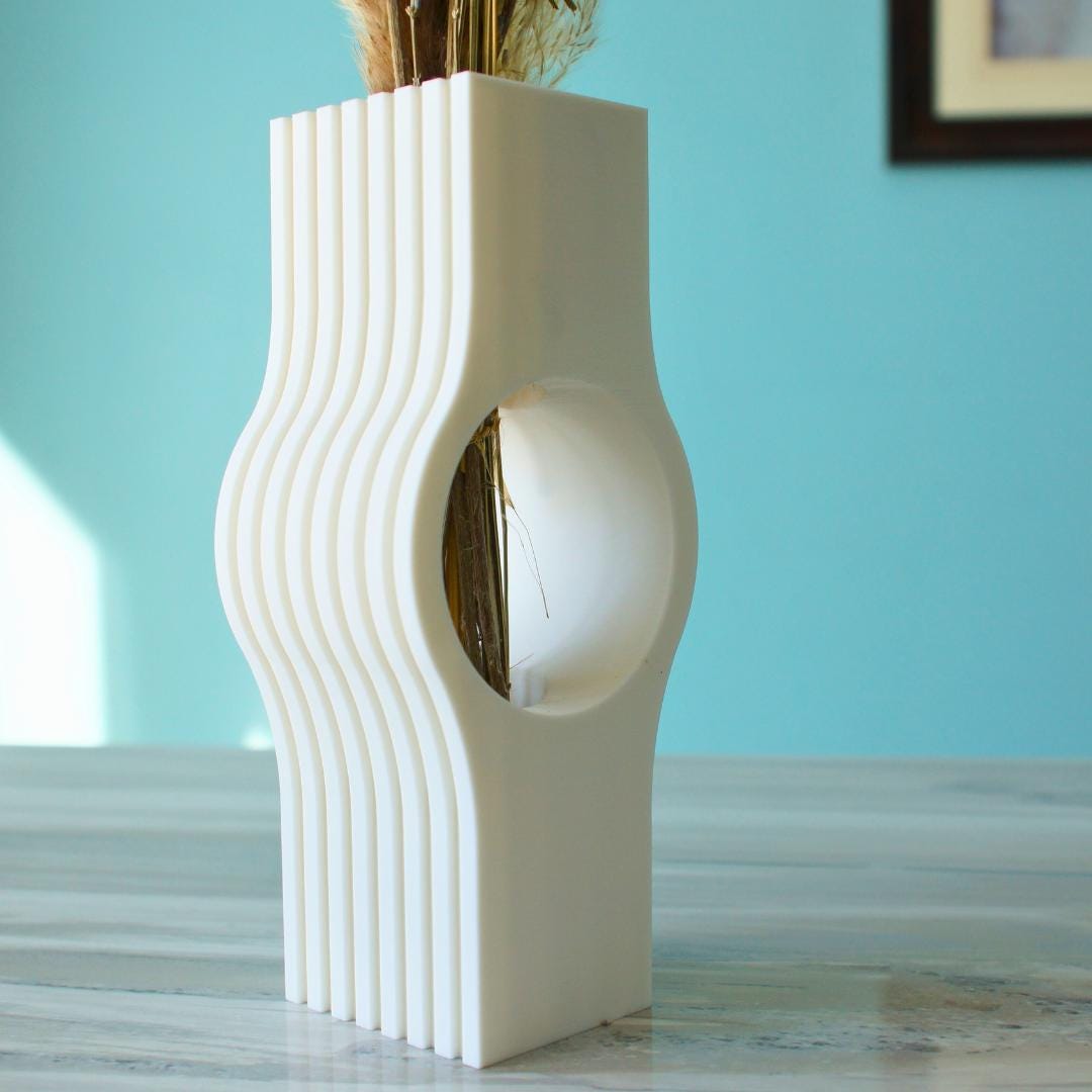 Stylish Modern Flower Vase – Unique Home Decor Housewarming Gift