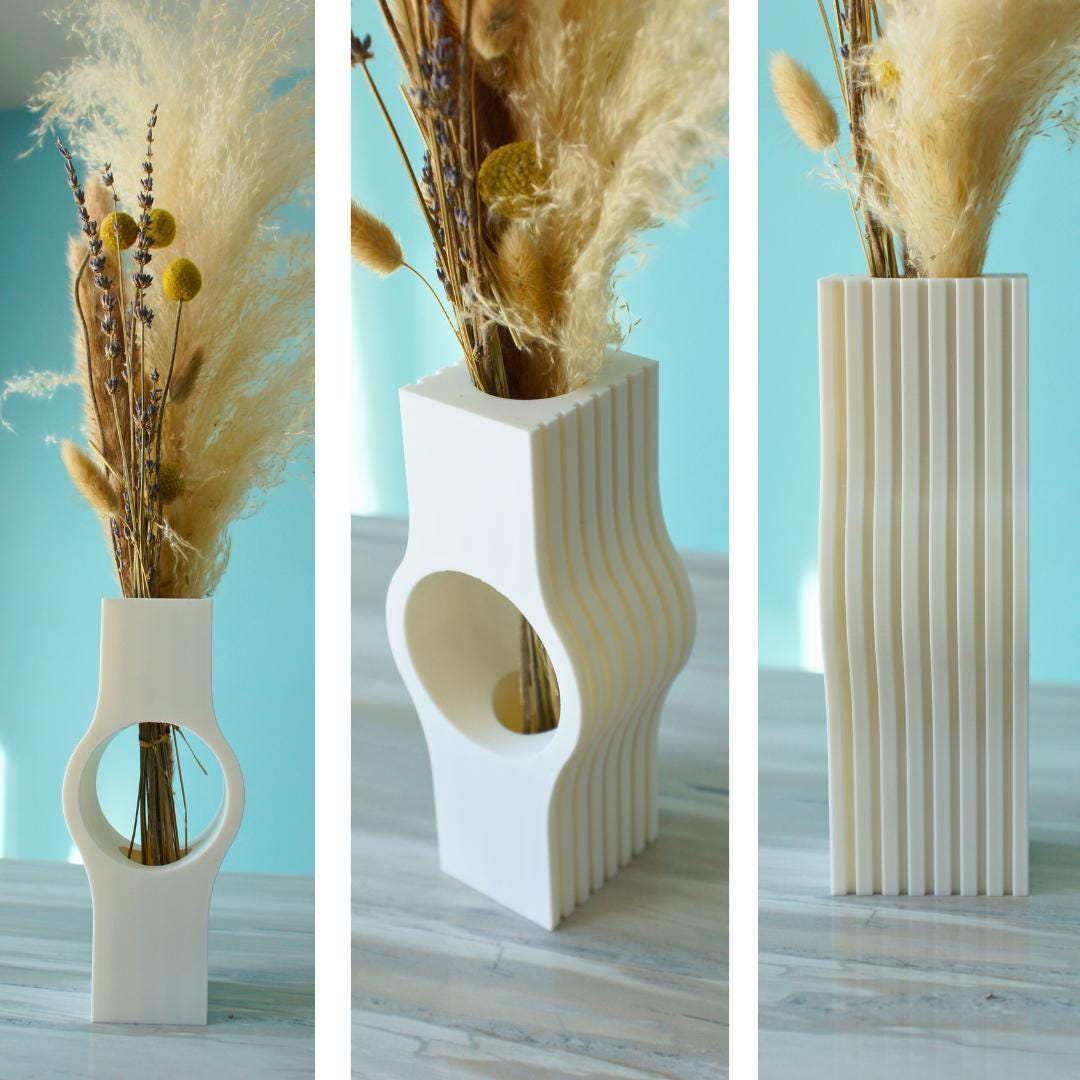 Stylish Modern Flower Vase – Unique Home Decor Housewarming Gift