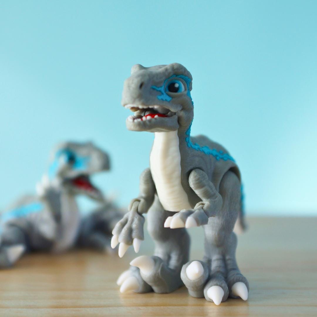 Adorable Articulating Velociraptor Fidget Toy – Inspired by Blue from Jurassic World