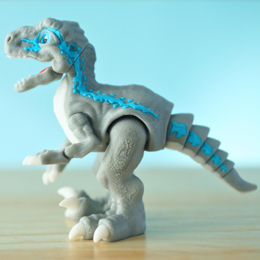 Adorable Articulating Velociraptor Fidget Toy – Inspired by Blue from Jurassic World