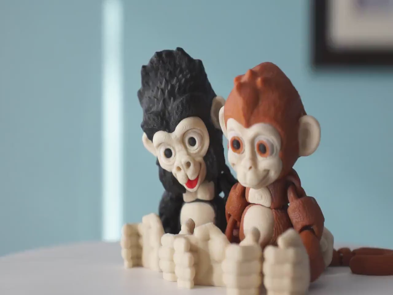 Cute Baby Monkey – 3D Printed Articulated Fidget Toy – Unique Gift for Kids & Collectors