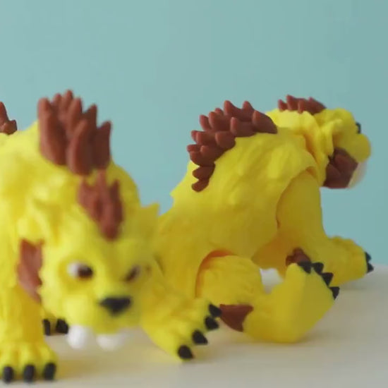 Charming Saber-Tooth Tiger – 3D Printed Articulated Fidget Toy – Unique Gift for Kids & Collectors