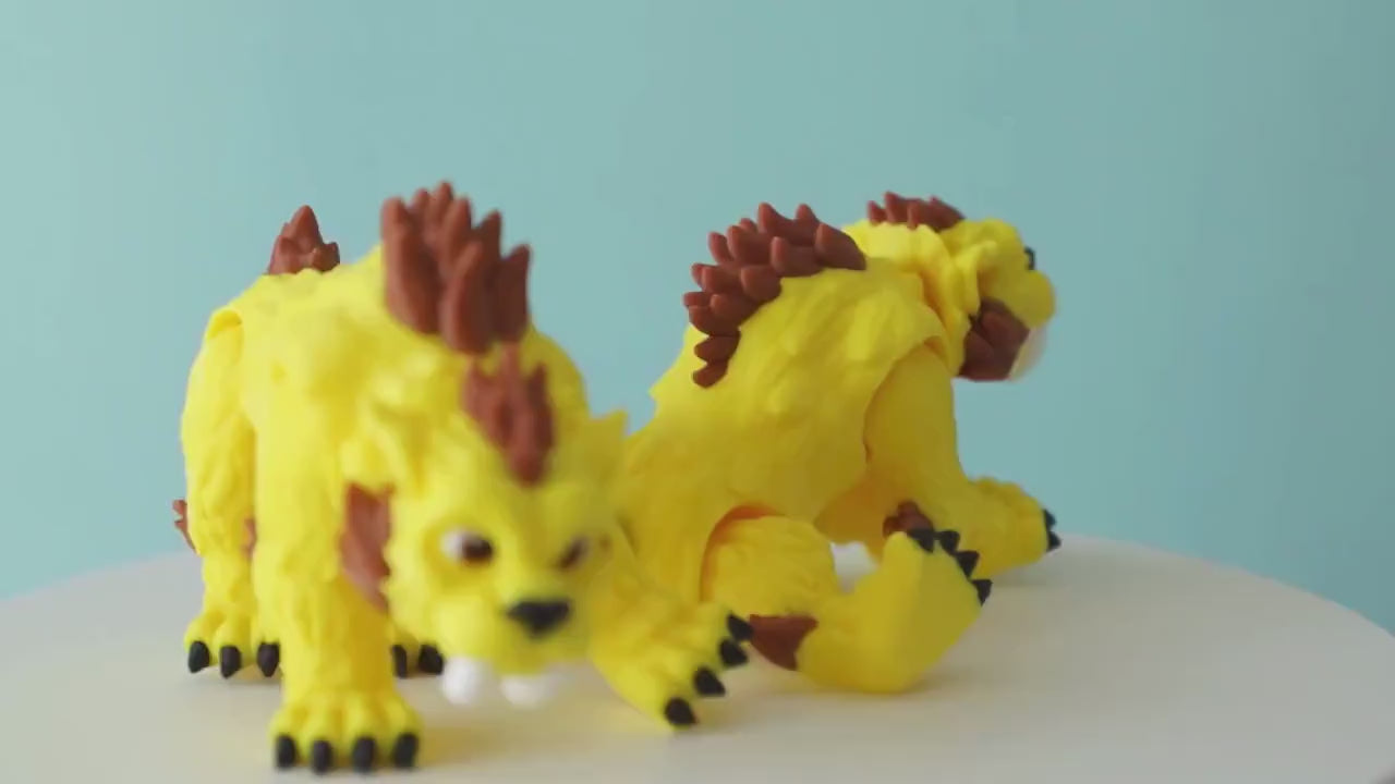 Charming Saber-Tooth Tiger – 3D Printed Articulated Fidget Toy – Unique Gift for Kids & Collectors